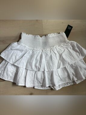 Wild Fable Sz Medium White Skirt Ruffled Tiered Knee Length Coquette Girly